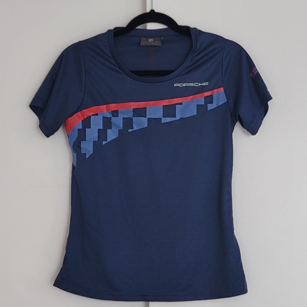Rare Porsche Design Renssport Reunion 7 Navy Blue Event Tee Shirt - Size XS